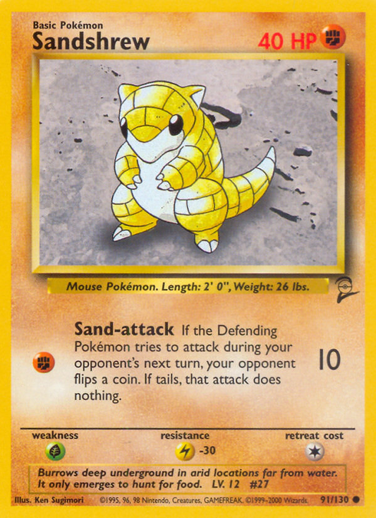 Sandshrew - 091/130 - Base Set 2