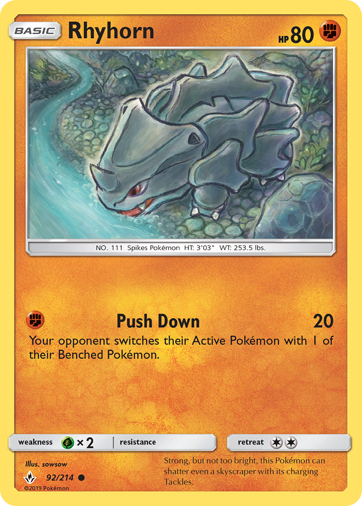 Rhyhorn - 092/214 - Unbroken Bonds