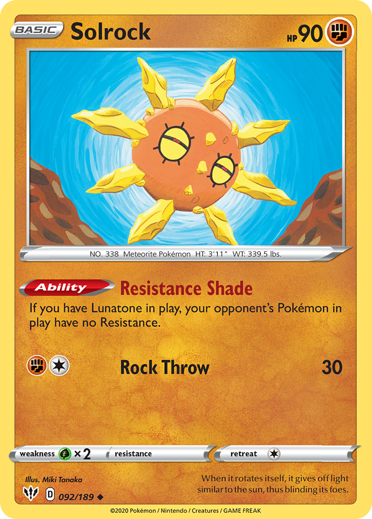 Solrock - 092/189 - Darkness Ablaze