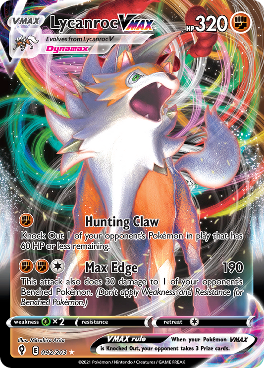 Lycanroc VMAX - 092/203 - Evolving Skies