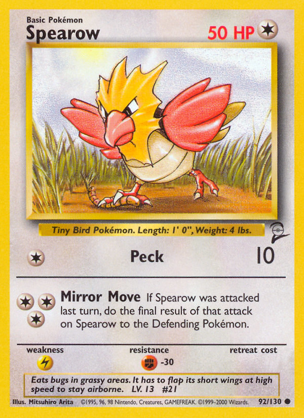 Spearow - 092/130 - Base Set 2