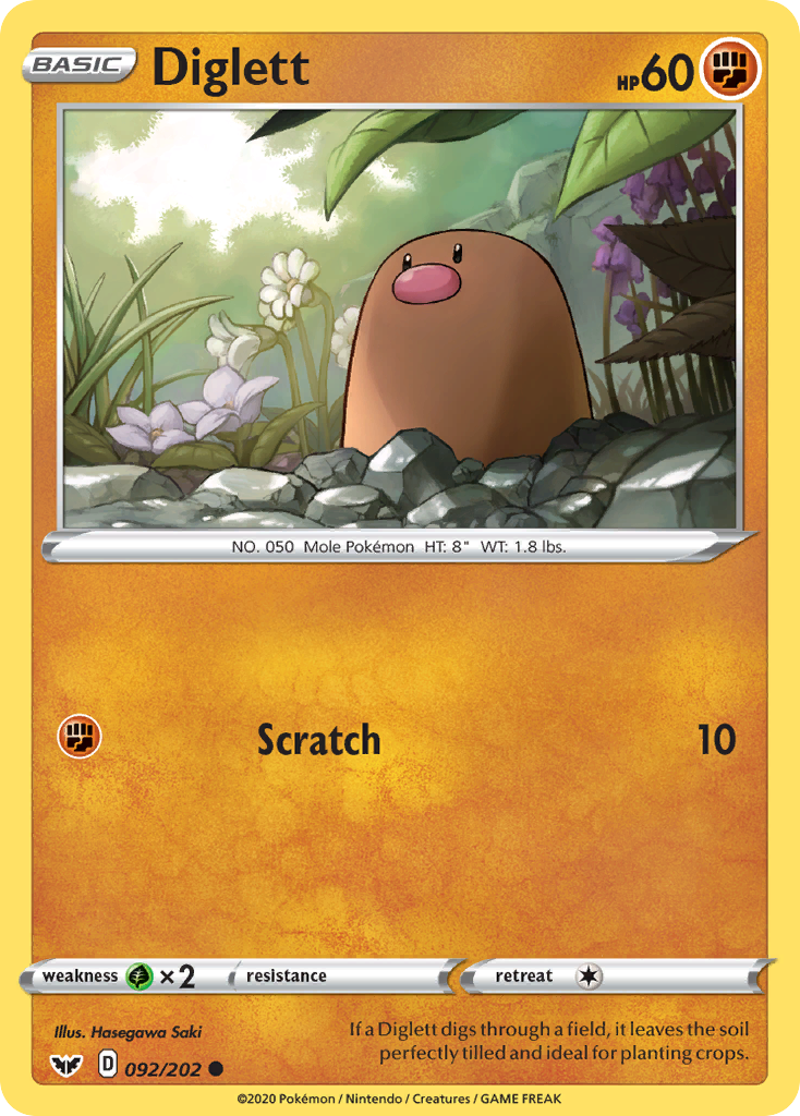 Diglett - 092/202 - Sword & Shield