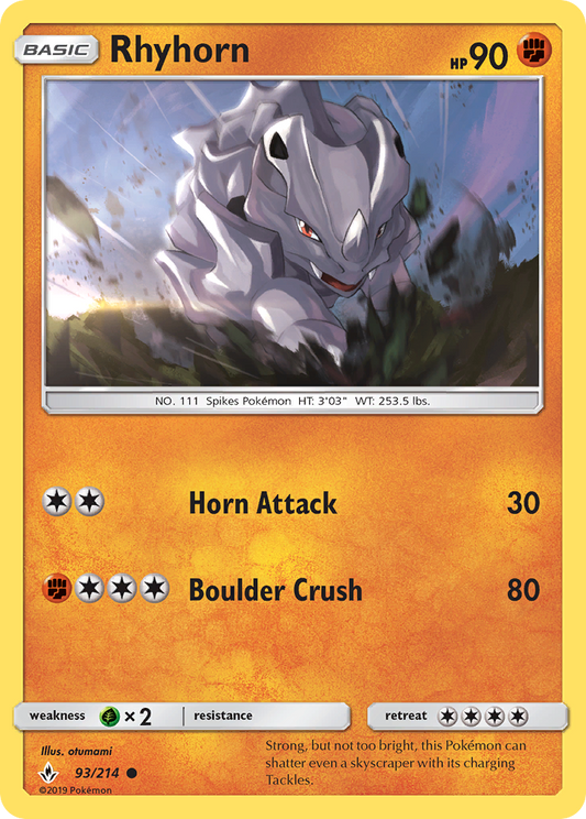 Rhyhorn - 093/214 - Unbroken Bonds