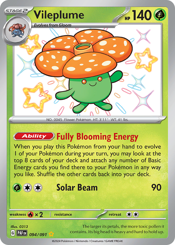 Vileplume - 94/91 - Paldean Fates