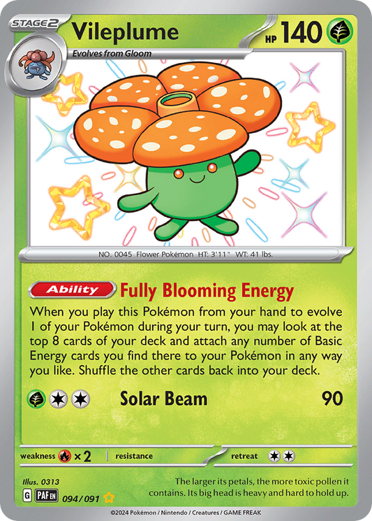 Vileplume - 94/91 - Paldean Fates