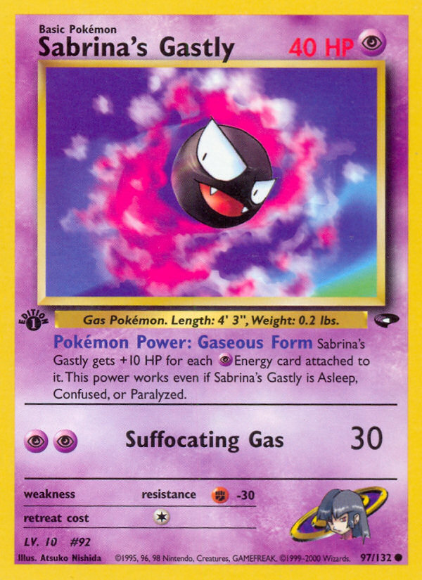 Sabrina's Gastly - 097/132 - Gym Challenge