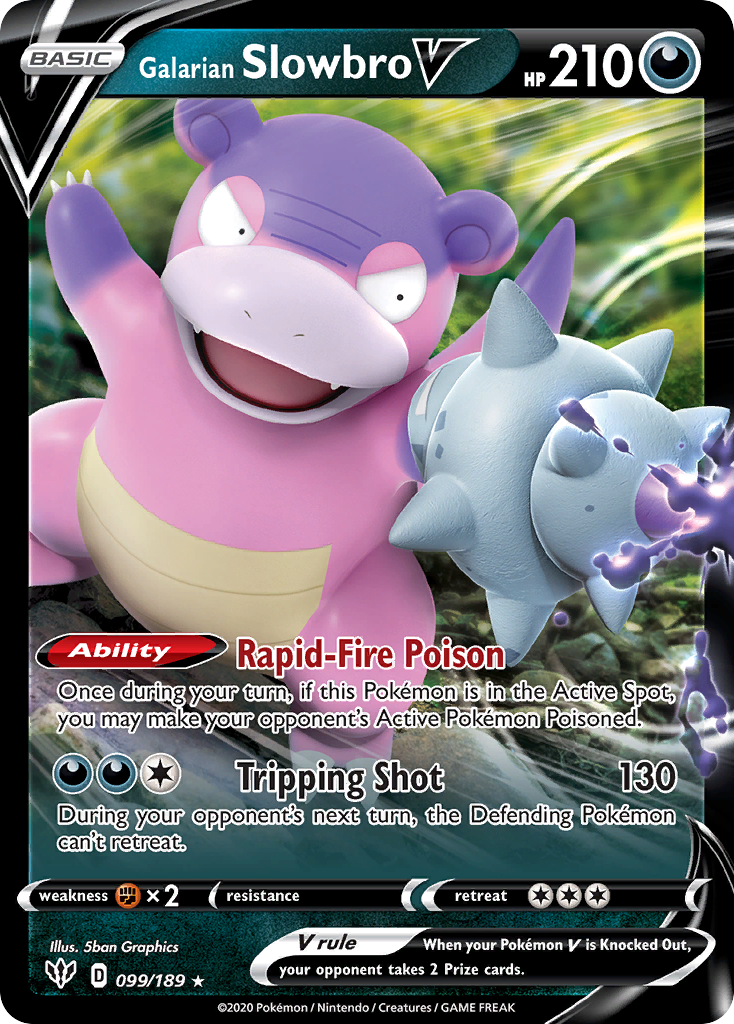 Galarian Slowbro V - 099/189 - Darkness Ablaze