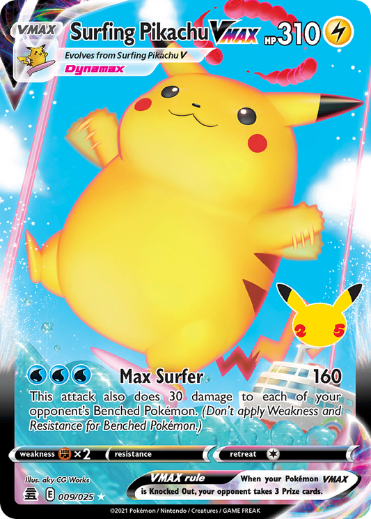 Surfing Pikachu VMAX - 09/25 - Celebrations