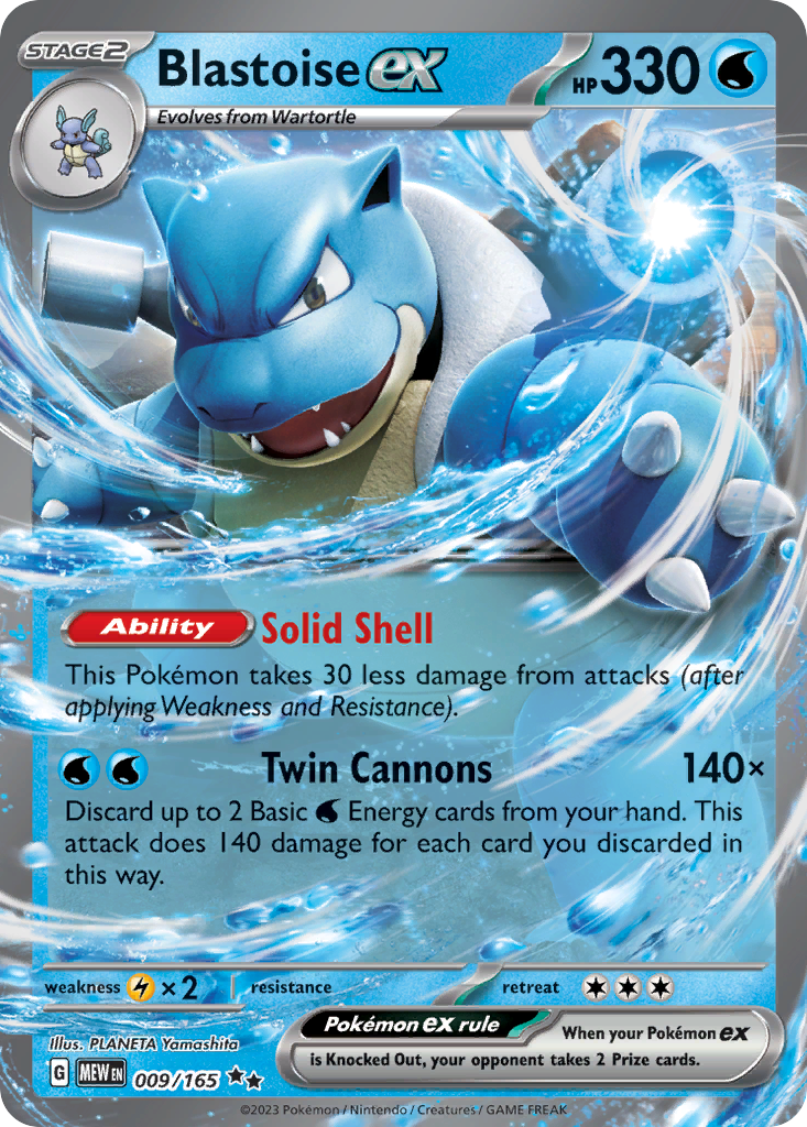 Blastoise ex - 009/165 - 151