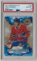 2021 Upper Deck Ice Cole Caufield Gold 14/25 - PSA 10