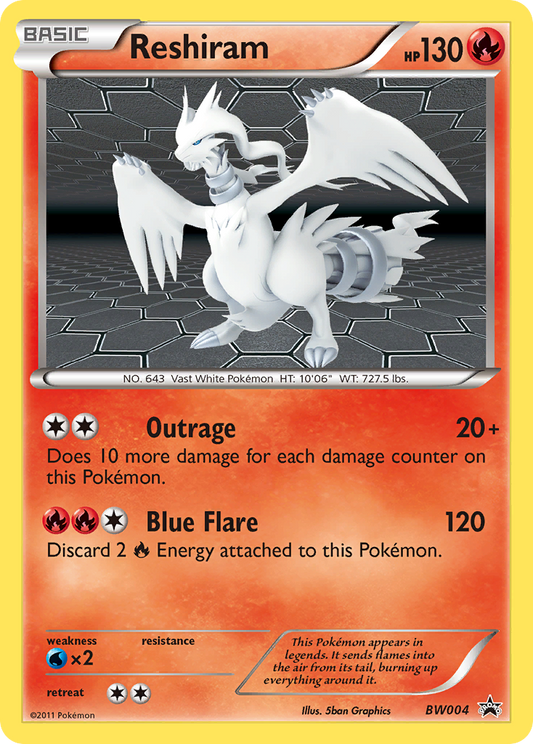 Reshiram - BW004 - BW Black Star Promos