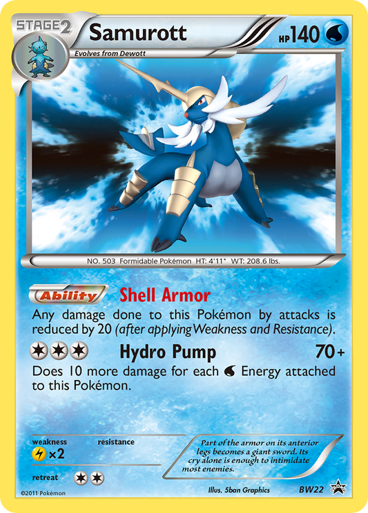 Samurott - BW22 - BW Black Star Promos