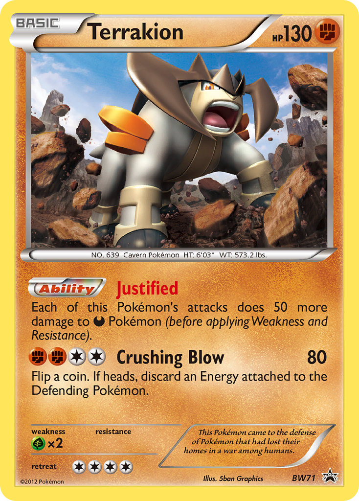 Terrakion - BW71 - BW Black Star Promos