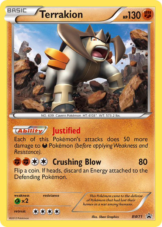 Terrakion - BW71 - BW Black Star Promos