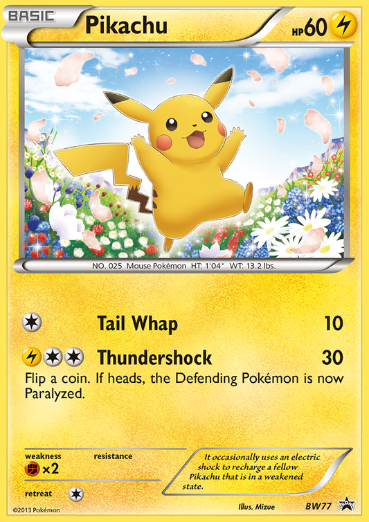 Pikachu - BW77 - BW Black Star Promos