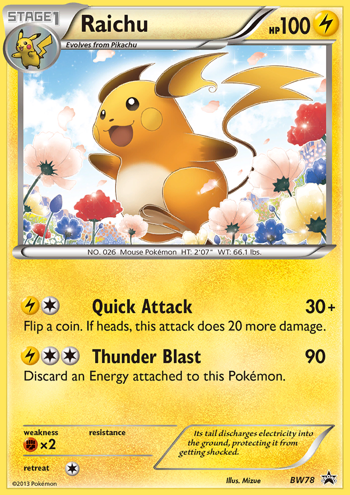 Raichu - BW78 - BW Black Star Promos