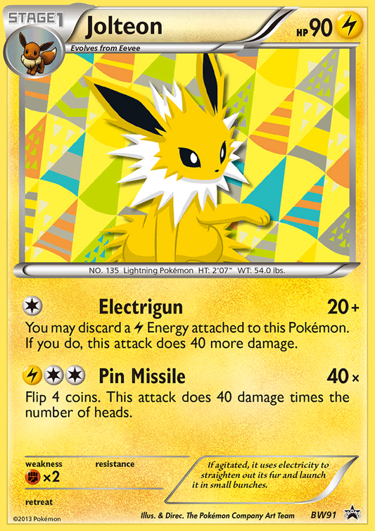 Jolteon - BW91 - BW Black Star Promos