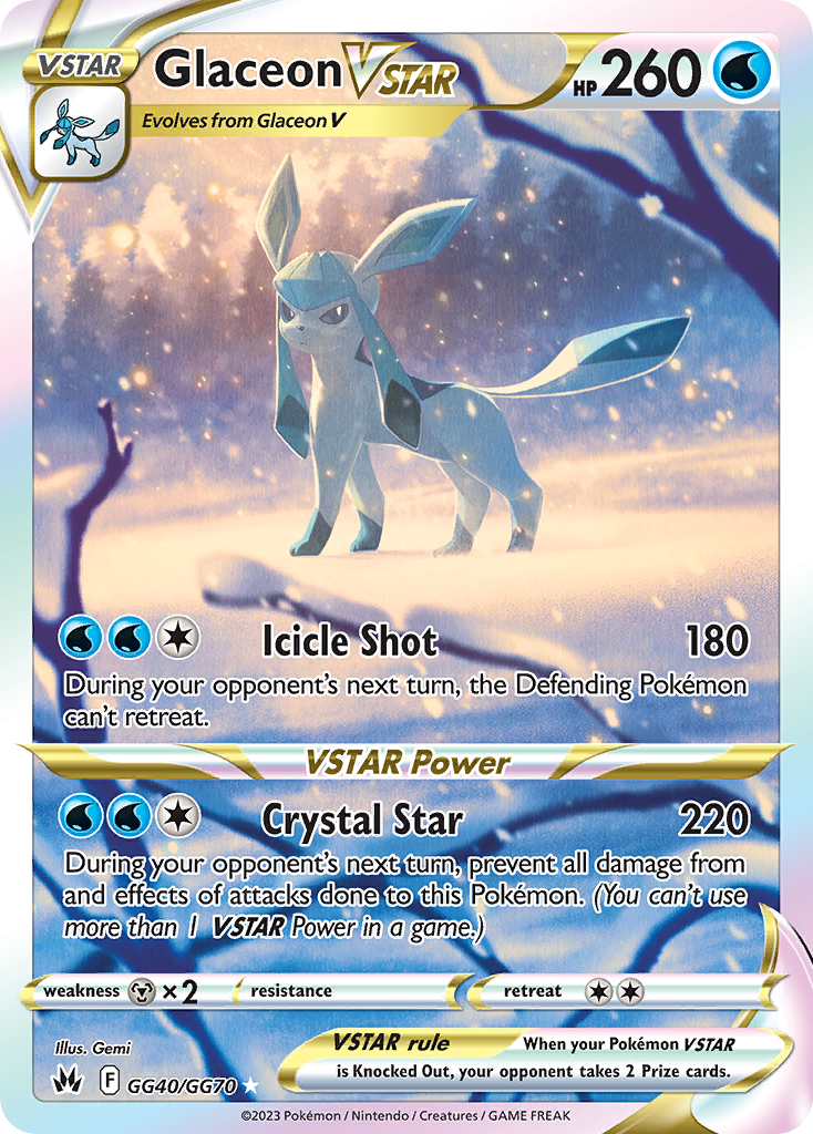 Glaceon VSTAR - GG40 - Crown Zenith Galarian Gallery