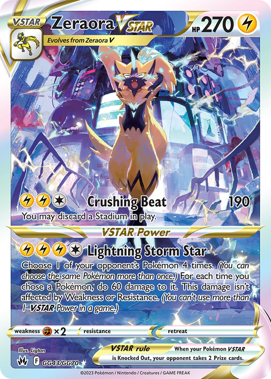 Zeraora VSTAR - GG43 - Crown Zenith Galarian Gallery