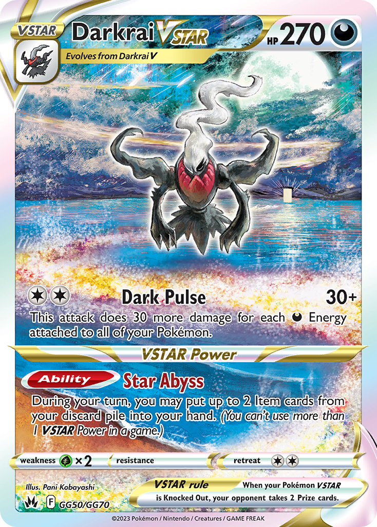 Darkrai VSTAR - GG50 - Crown Zenith Galarian Gallery