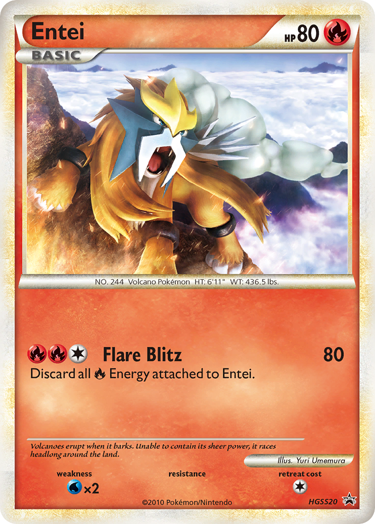 Entei - HGSS20 - HGSS Black Star Promos