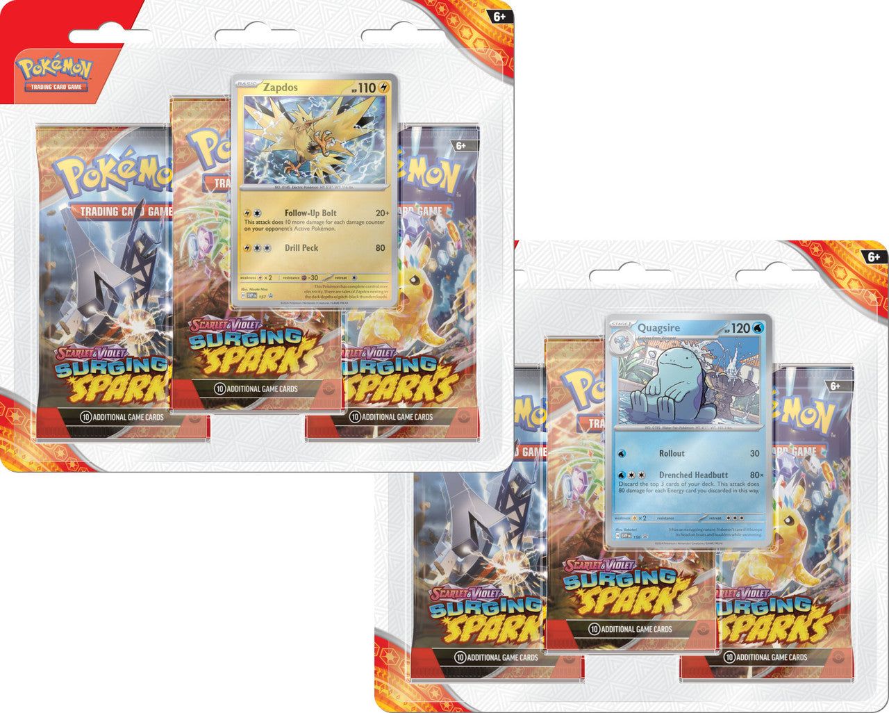 POKEMON SV08 SURGING SPARKS 3-PACK BLISTER