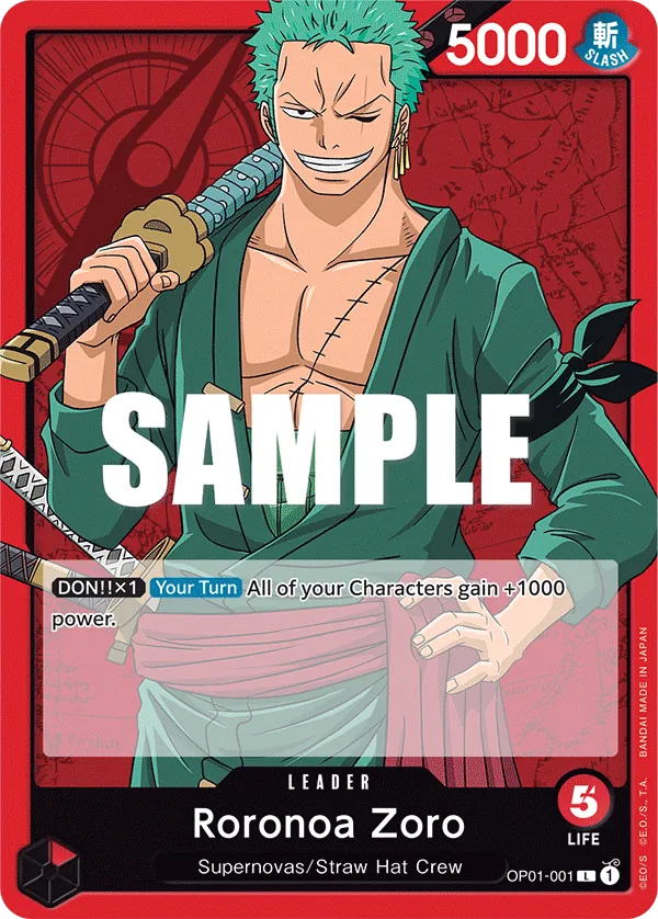 Roronoa Zoro - OP01-001 - Romance Dawn