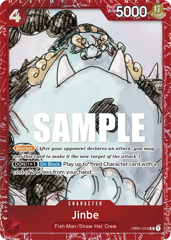 Jinbe - OP01-014 - Premium Card Collection -FILM RED Edition-