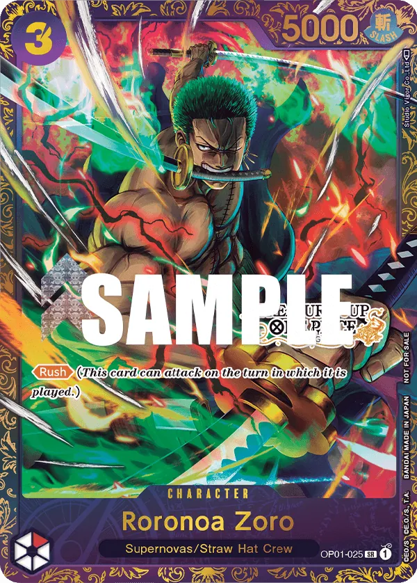 Roronoa Zoro - OP01-025 - Prize Cardsaa