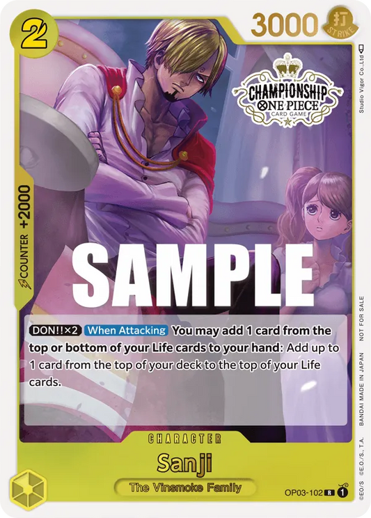 Sanji - OP03-102 - Store Championship Participation Pack Vol.2