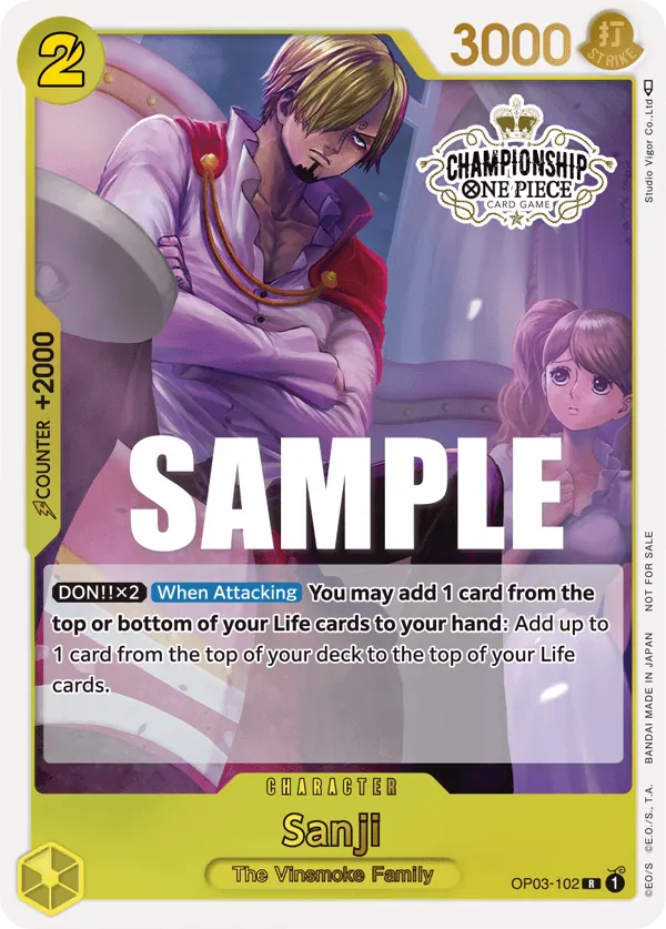 Sanji - OP03-102 - Store Championship Participation Pack Vol.2