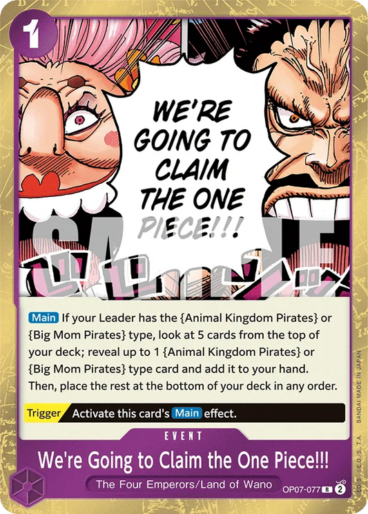 We're Going to Claim the One Piece!!! - OP07-077 - 500 Years in the Future