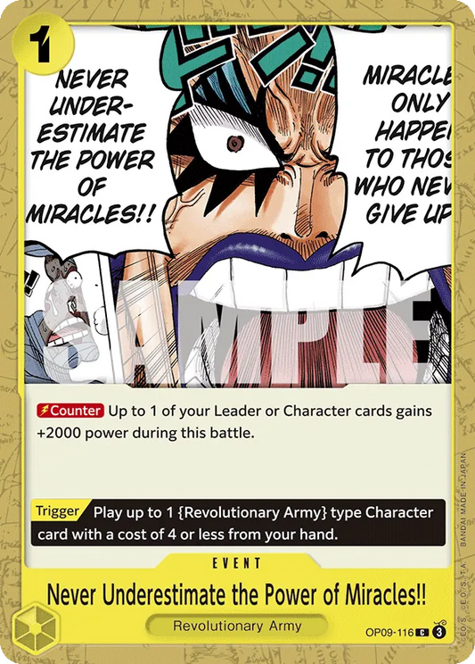 Never Underestimate the Power of Miracles!! - OP09-116 - Emperors in the New World