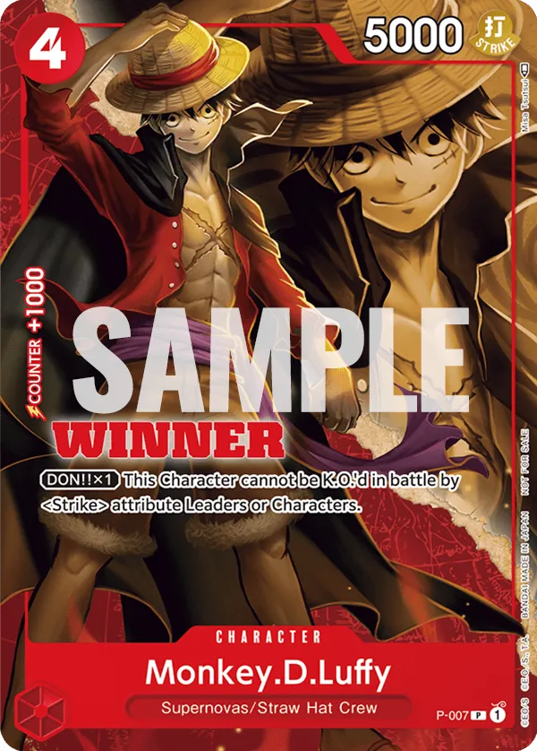 Monkey.D.Luffy - P-007 - Tournament Pack Vol.1win