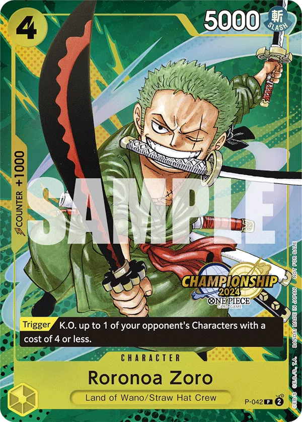 Roronoa Zoro - P-042 - Championship 2024 Event Pack