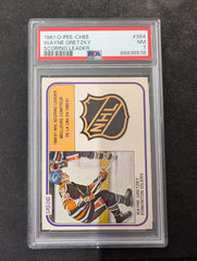 1981 O Pee Chee wayne Gretzky Scoring Leader - PSA 7