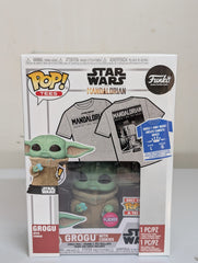 Pop and tees grogu - floked - Large - (c)