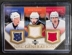 2005-06 Upper Deck NHL Generation Game Used Sundin/Forsberg/Zetterberg #T-SFZ