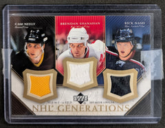 2005-06 Upper Deck NHL Generation Game Used Neely/Shanahan/Nash #T-NSN
