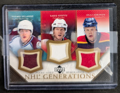 2005-06 Upper Deck NHL Generation Game Used Selanne/Koivu/Jokinen #T-SKJ
