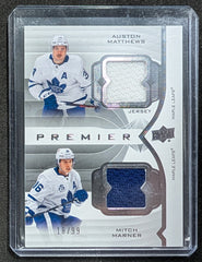 2020-21 Upper Deck Premier Duo Patch Matthews/Marner 18/99 #PD-MM
