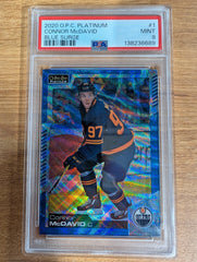 2020-21 O-Pee-Chee Platinum Conor McDavid Blue Surge PSA 9