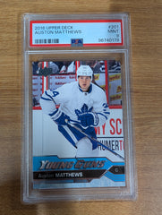 2026-17 Upper Deck Auston Matthews Young Guns PSA 9