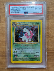 2000 Pokemon Neo Genesis Meganium Holo 1st ED - PSA 6