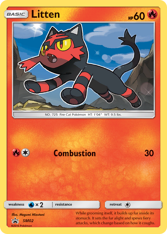 Litten - SM02 - SM Black Star Promos