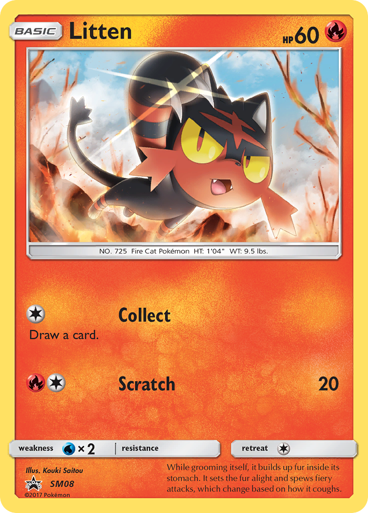 Litten - SM08 - SM Black Star Promos