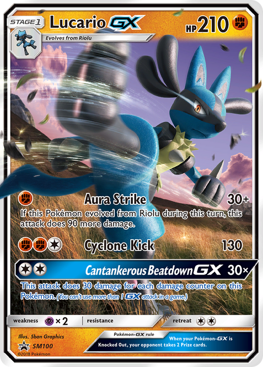 Lucario-GX - SM100 - SM Black Star Promos