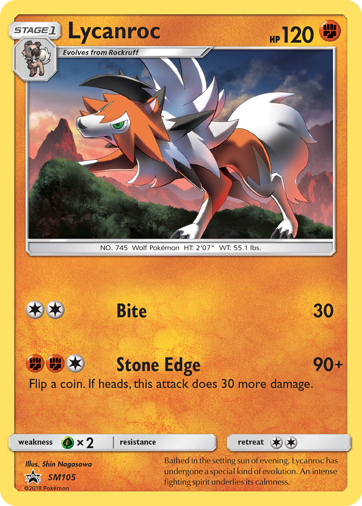 Lycanroc - SM105 - SM Black Star Promos