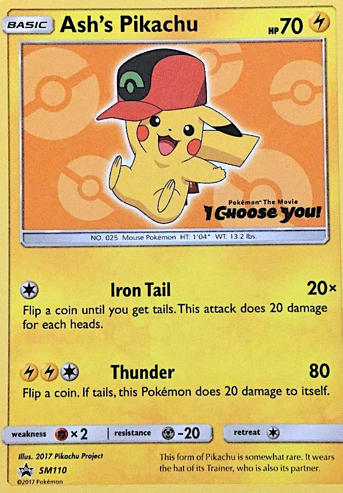 Ash's Pikachu - SM110 - SM Black Star Promos