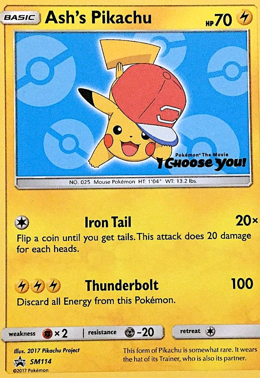 Ash's Pikachu - SM114 - SM Black Star Promos